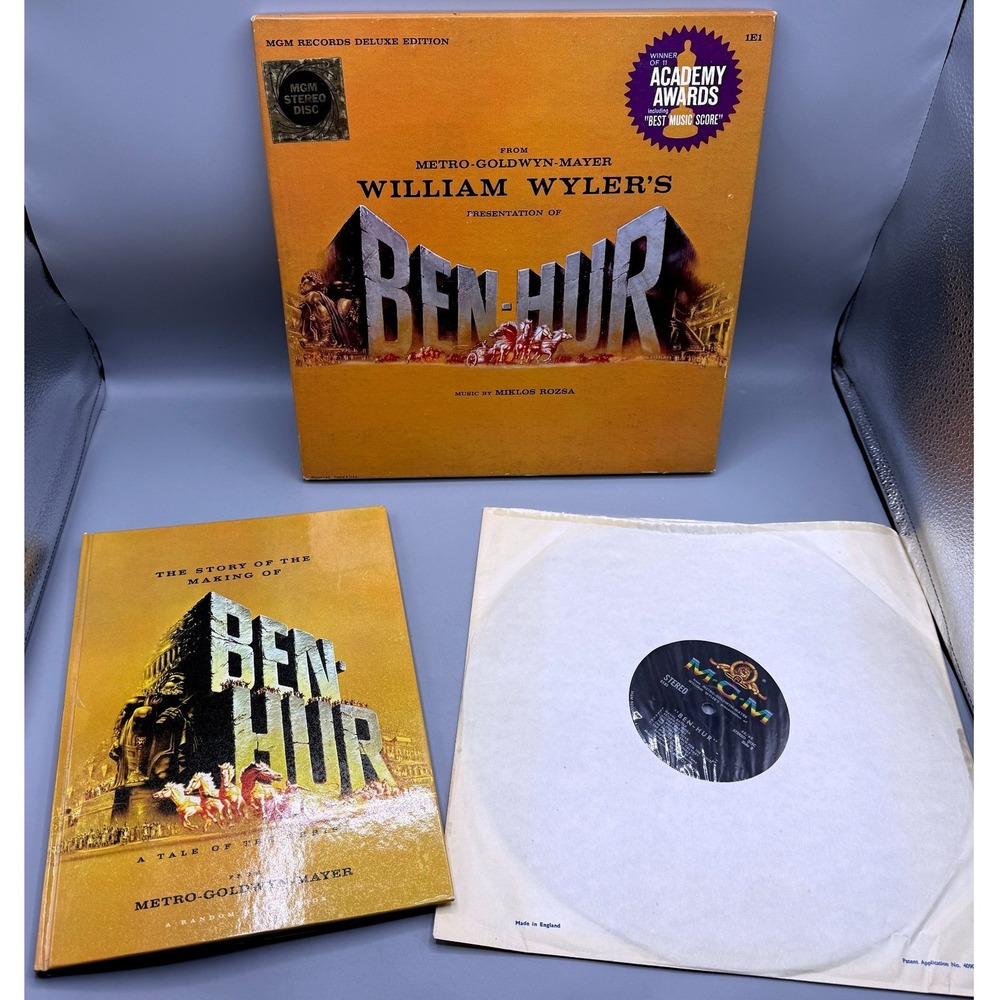 Ben-Hur Soundtrack Vinyl LP Deluxe Edition Miklos Rozsa MGM Records 1959 Book